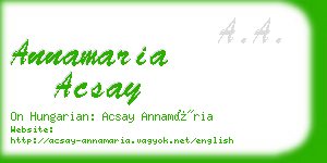 annamaria acsay business card